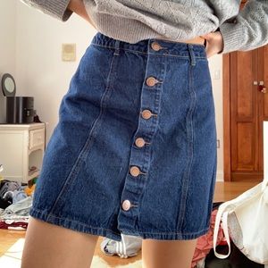Button down jean skirt